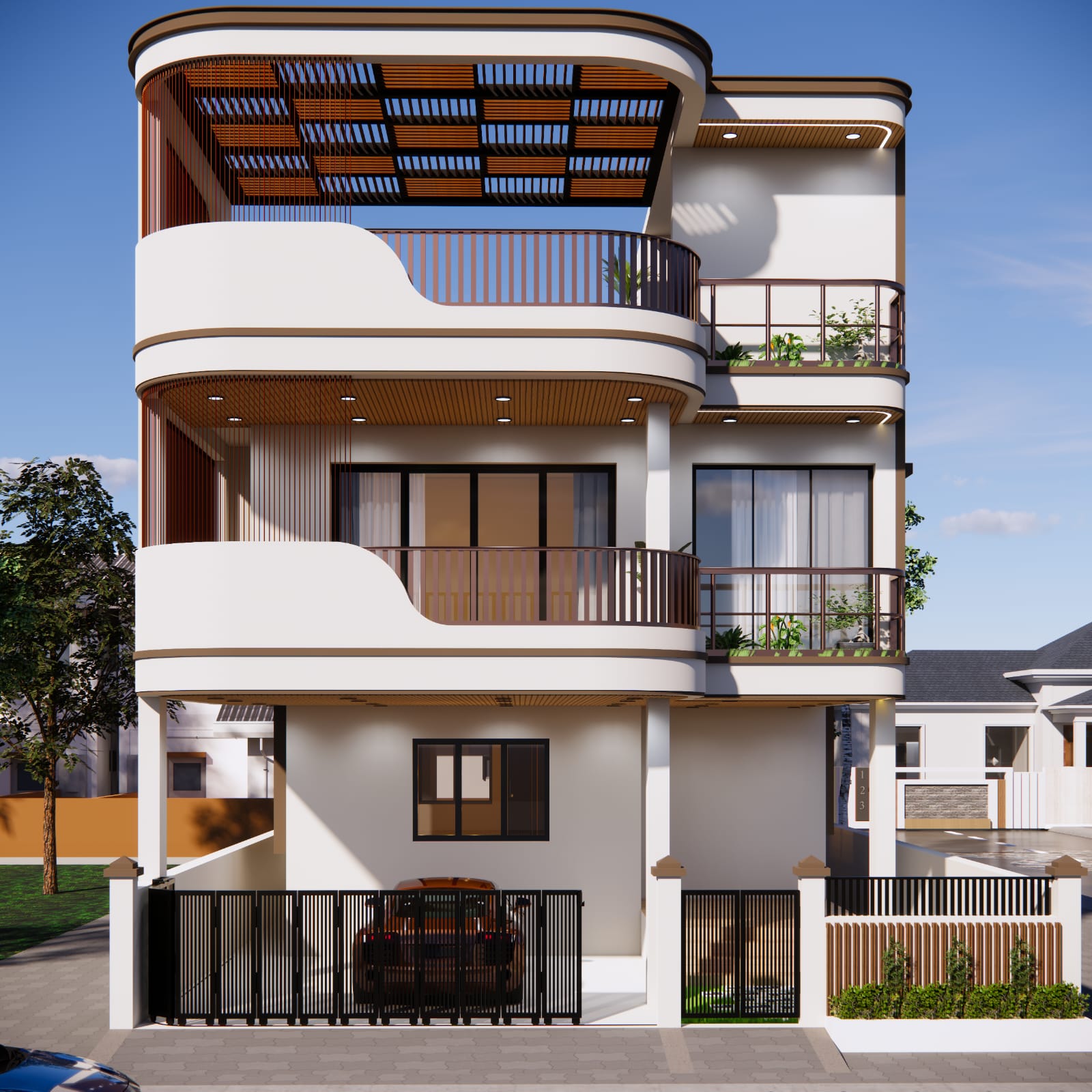 Curved Contemporary Residence