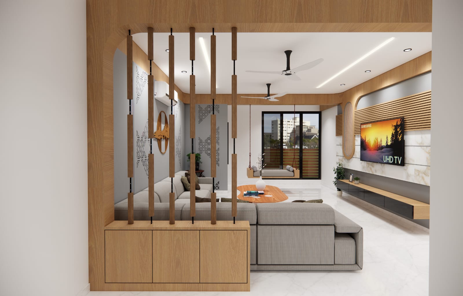 Living Room & Feature Partition